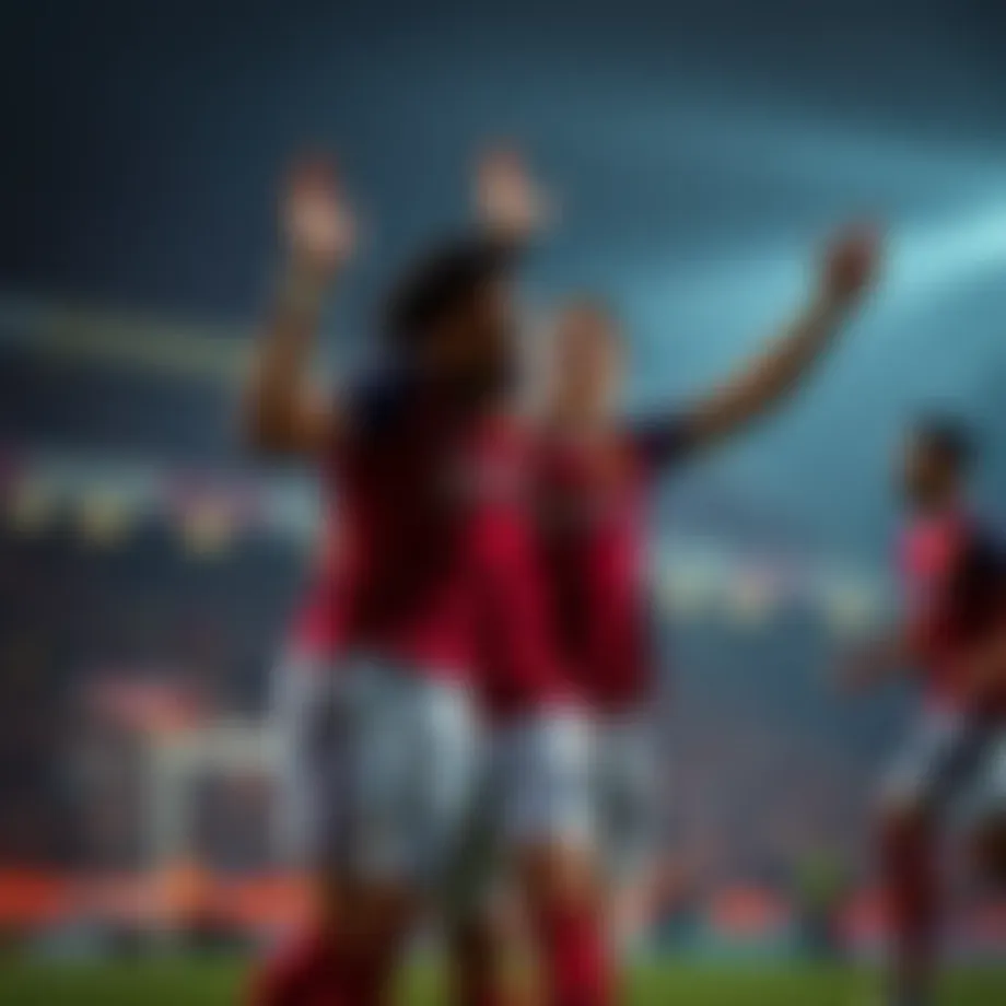 Leeds United players celebrating a goal